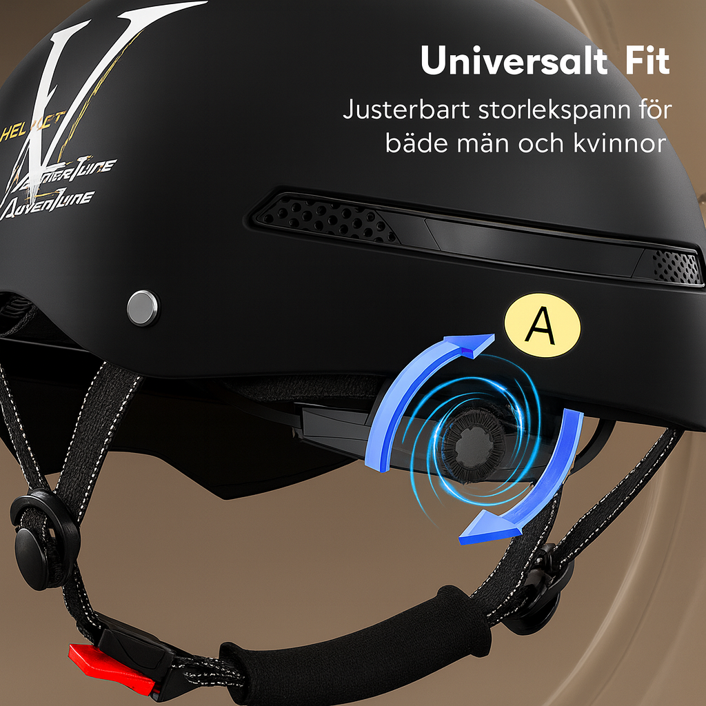 Stötdämpande Cykelhjälm med Visir & Luftventilation