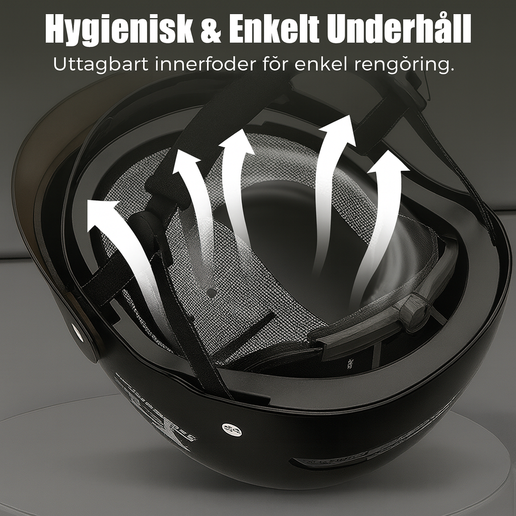 Stötdämpande Cykelhjälm med Visir & Luftventilation