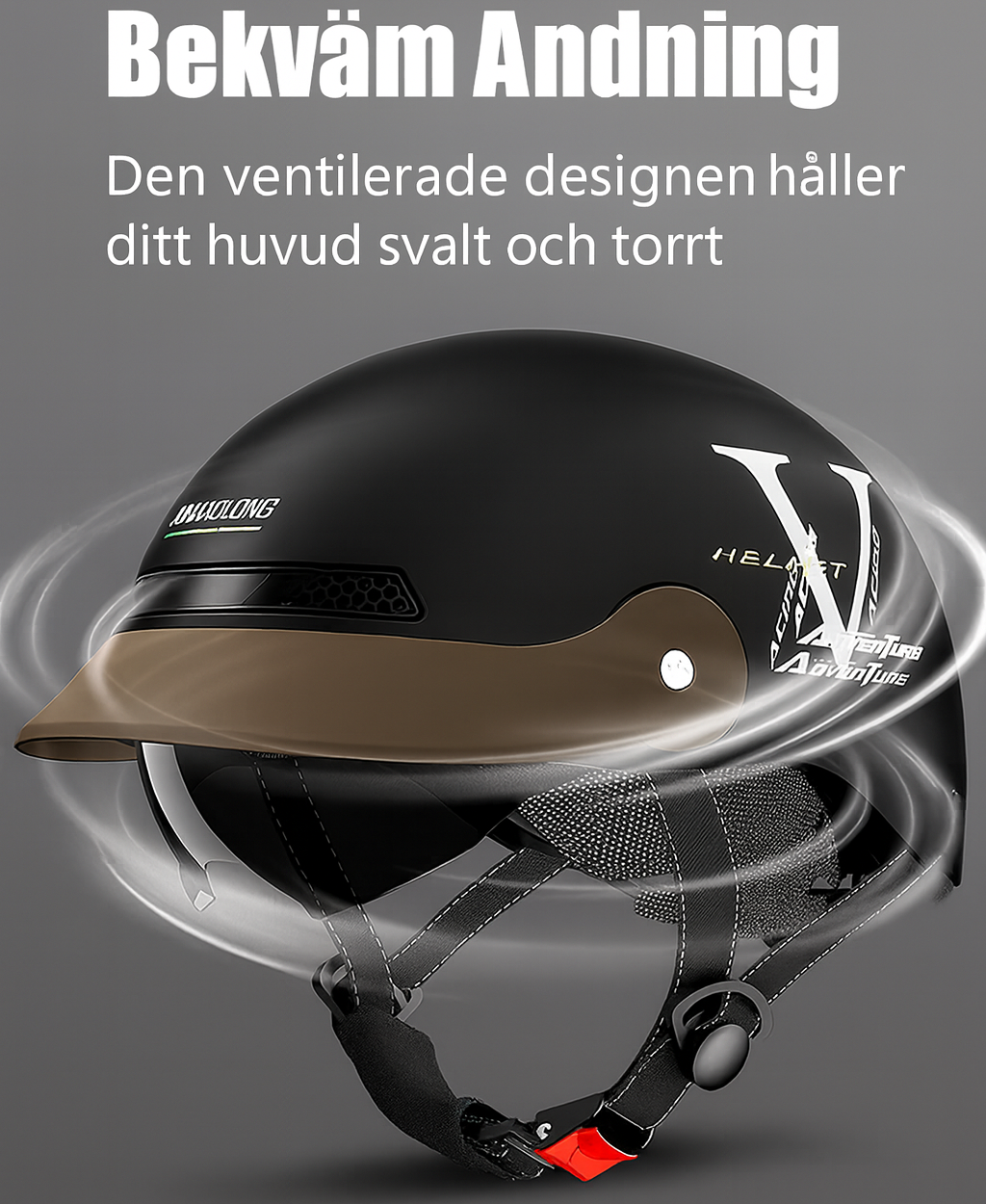 Stötdämpande Cykelhjälm med Visir & Luftventilation
