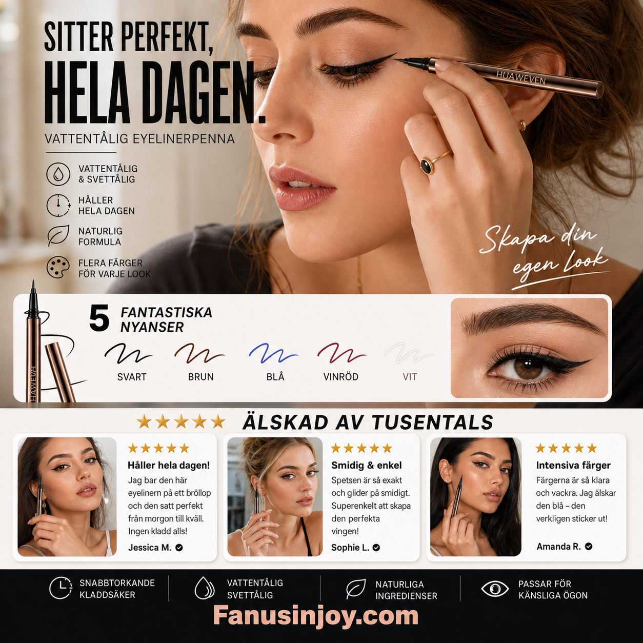 Professionell Vattenfast Eyeliner – Favoriten bland Makeupartister