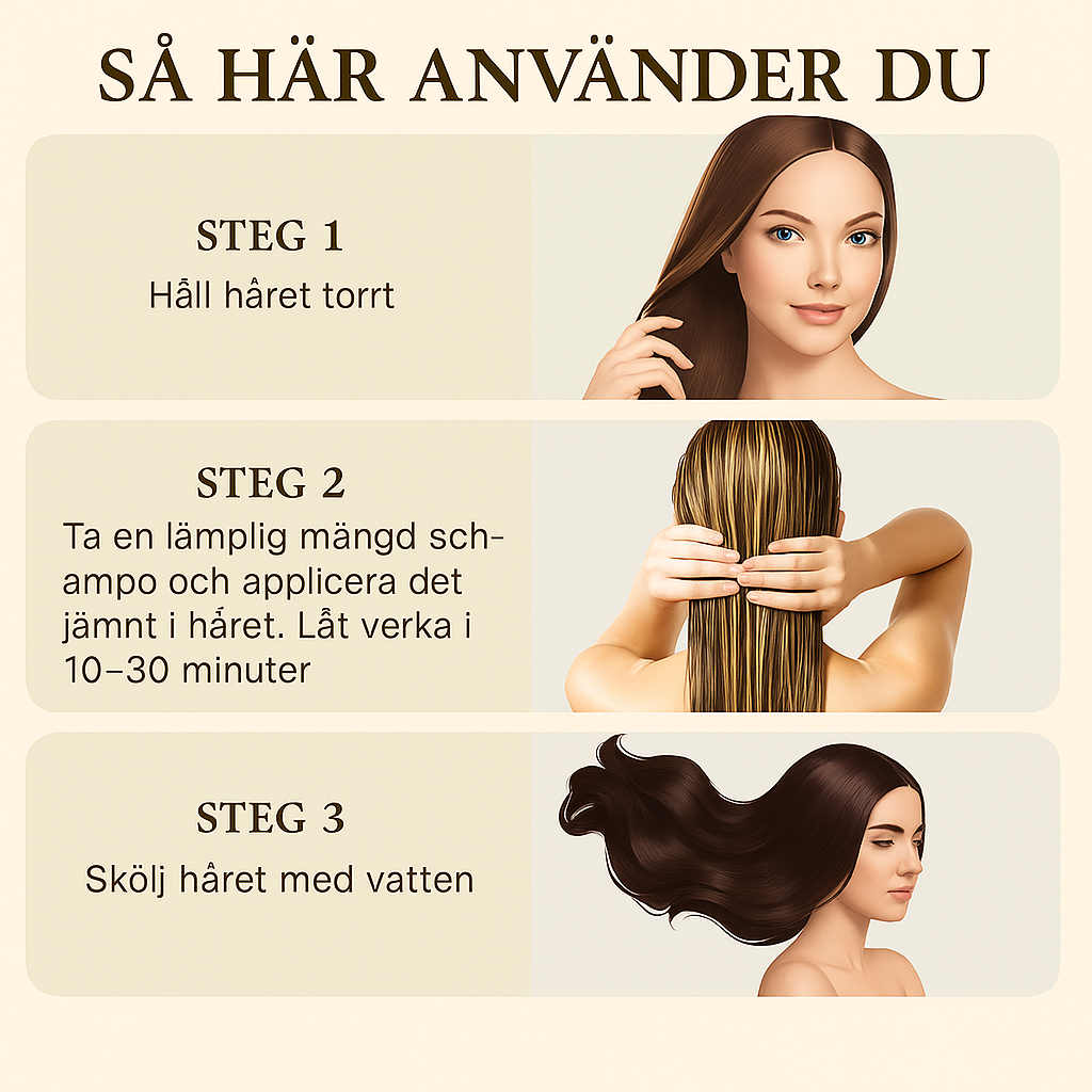 Snabbt hårfärgningsschampo