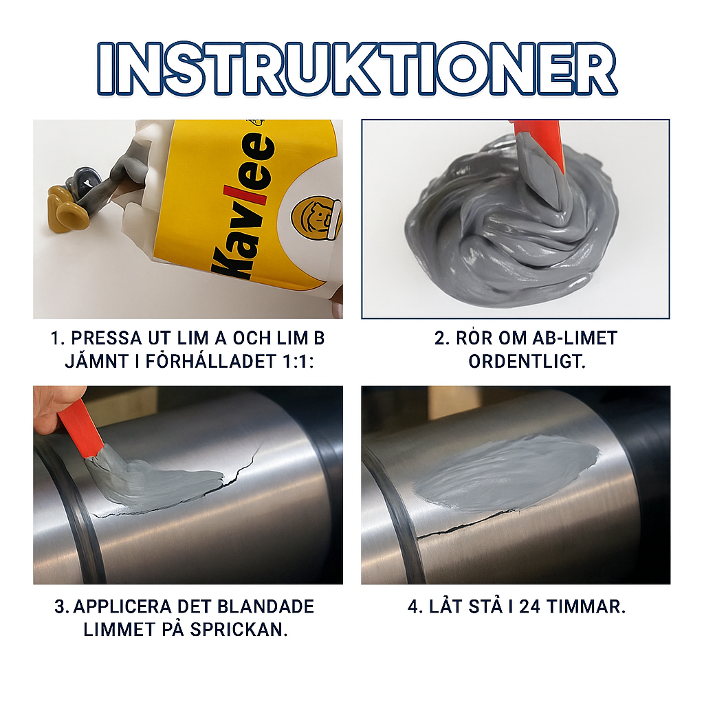 Universellt Reparationslim för Metall, Trä, Glas & Plast