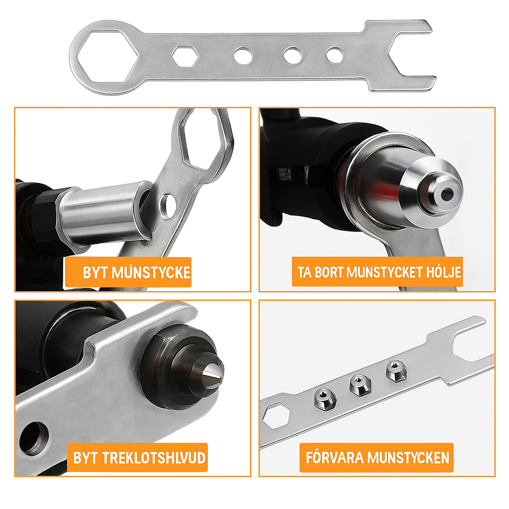 Professionellt Nitpistol Adapterset