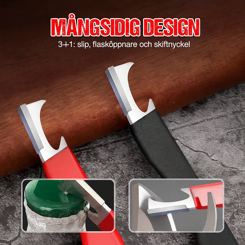 Multifunktionell knivslip i härdat stål