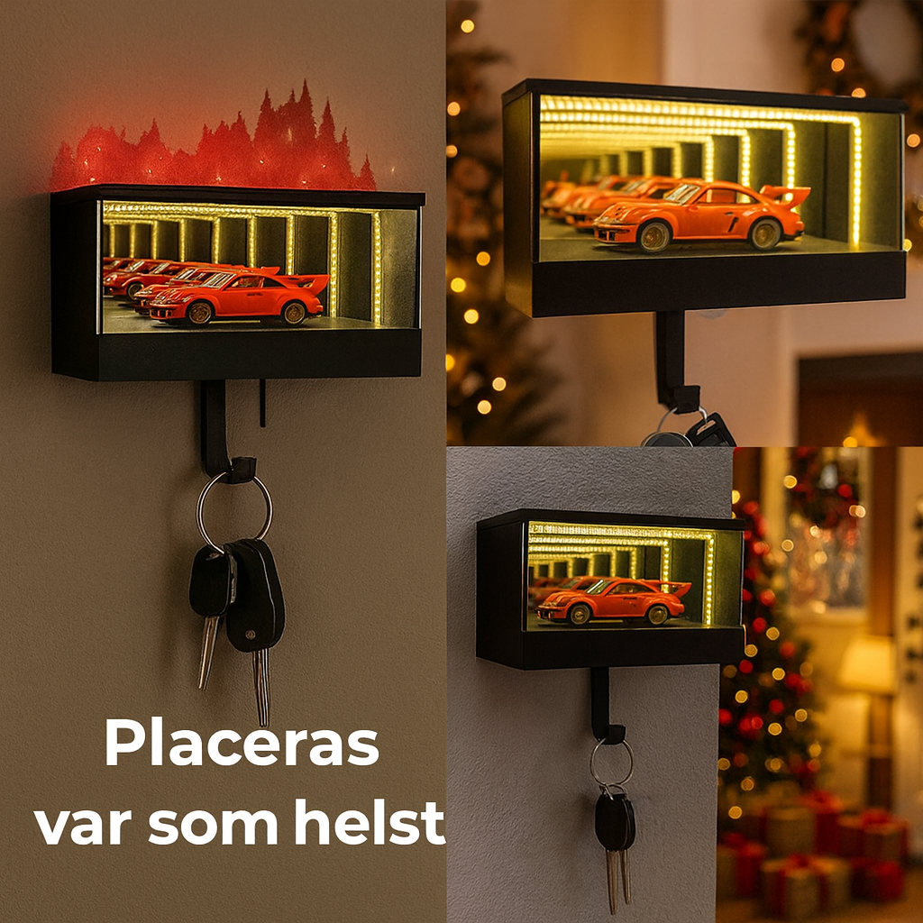 LED Nyckelring med Oändlighetseffekt – Perfekt Gåva för Bilentusiaster