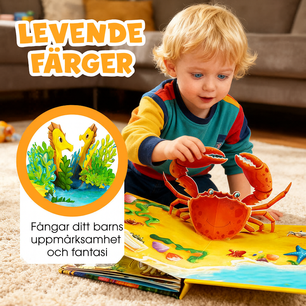 3D Pop-up Djurens Bok för barn – lärande genom lek och fantasi
