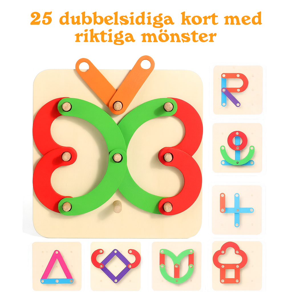 Montessori aktivitetsleksak i trä – lärande genom lek och nyfikenhet