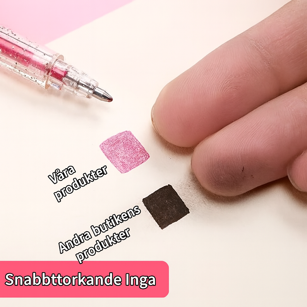 Glittergelpennor för kreativt skrivande och färgläggning