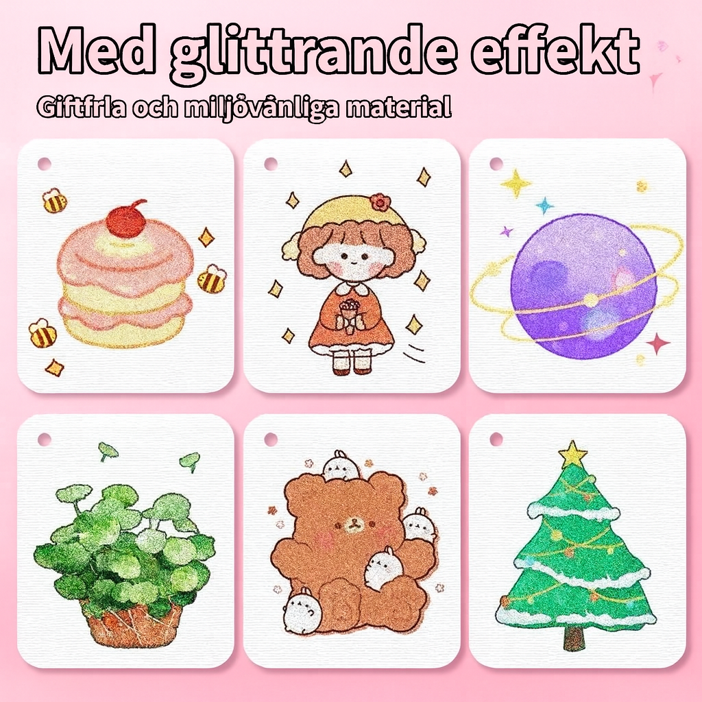 Glittergelpennor för kreativt skrivande och färgläggning