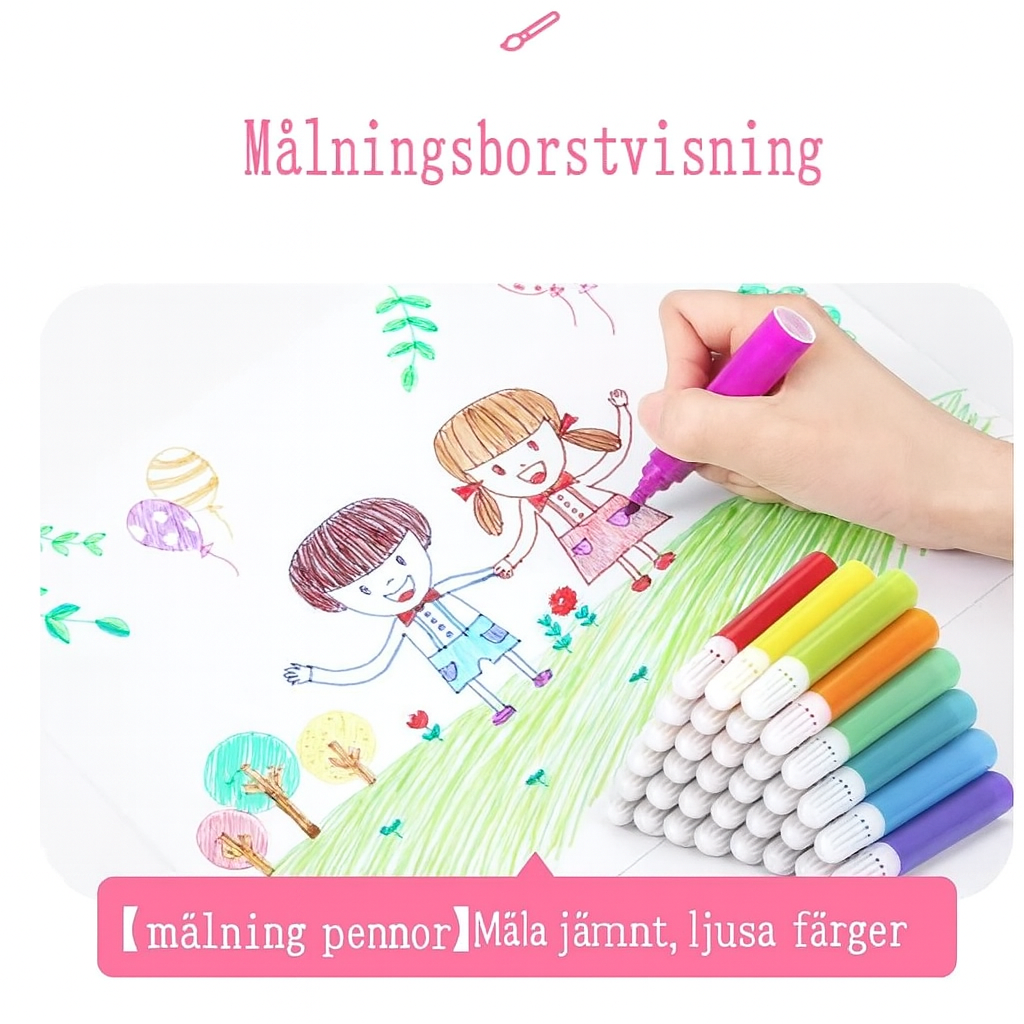 Komplett konstset för barn med 208 delar – kreativitet i varje penseldrag