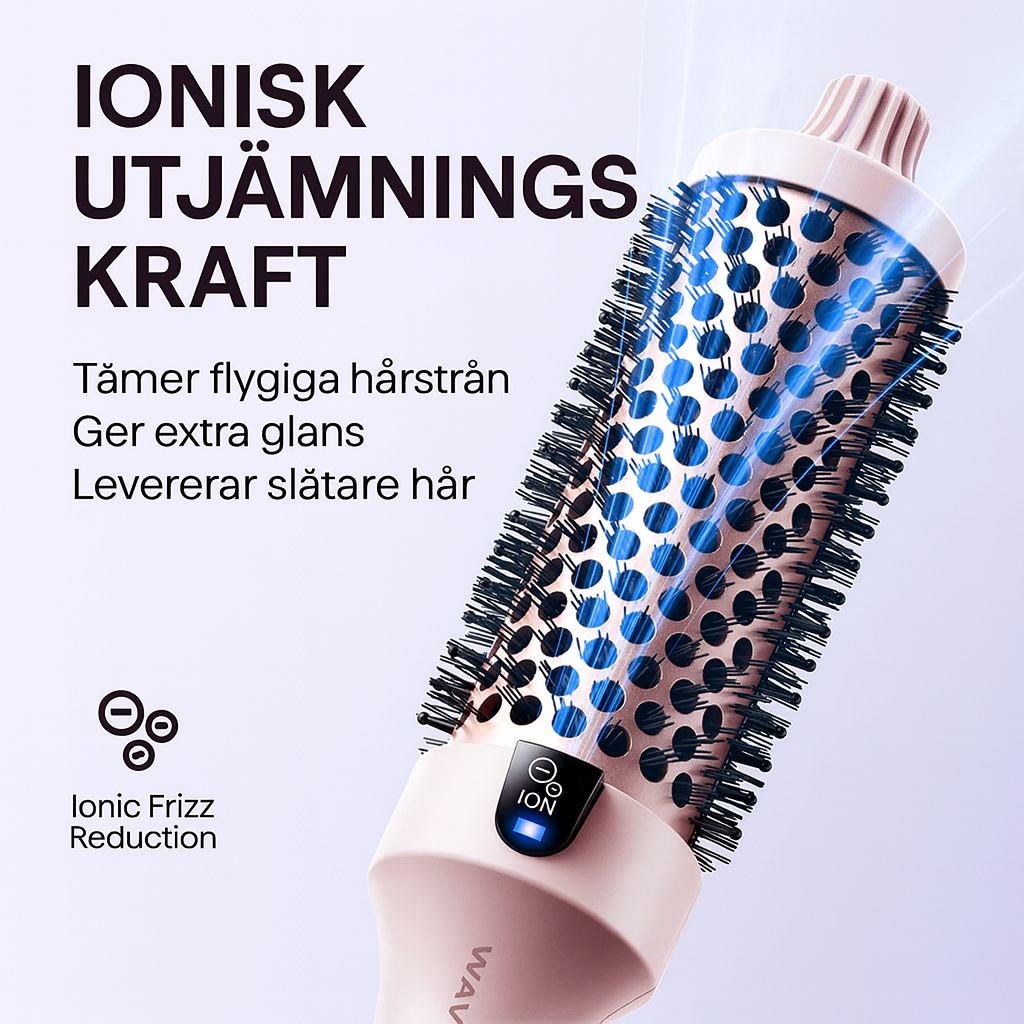 2-i-1 Volym & Glans Borste - Perfekt Frisyr på Minuter