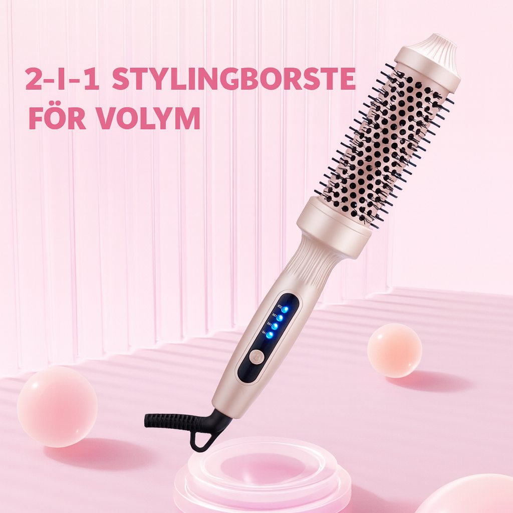 2-i-1 Volym & Glans Borste - Perfekt Frisyr på Minuter