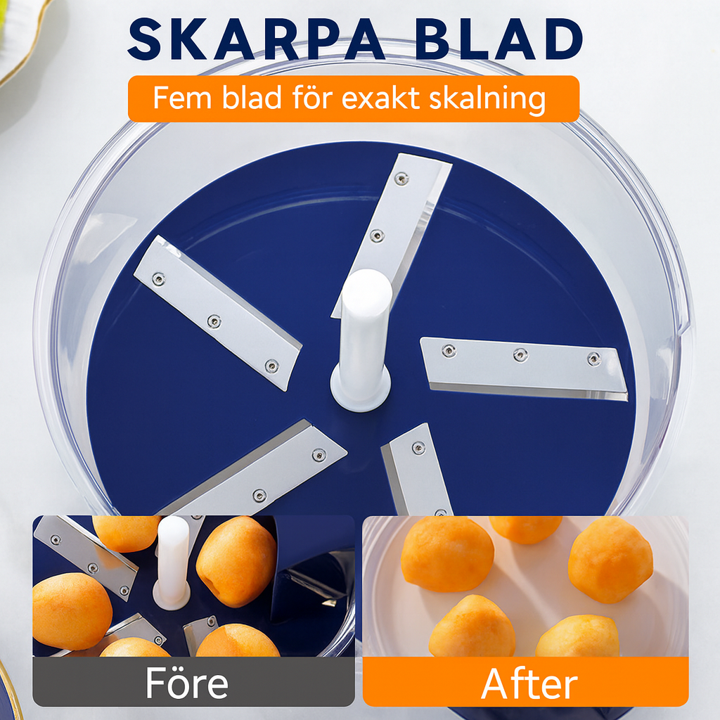 Elektrisk Frukt- och Grönsaksskalare med Rostfria Blad
