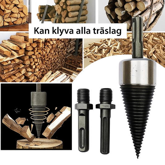 Vedklyvsborr med Sexkantsskaft