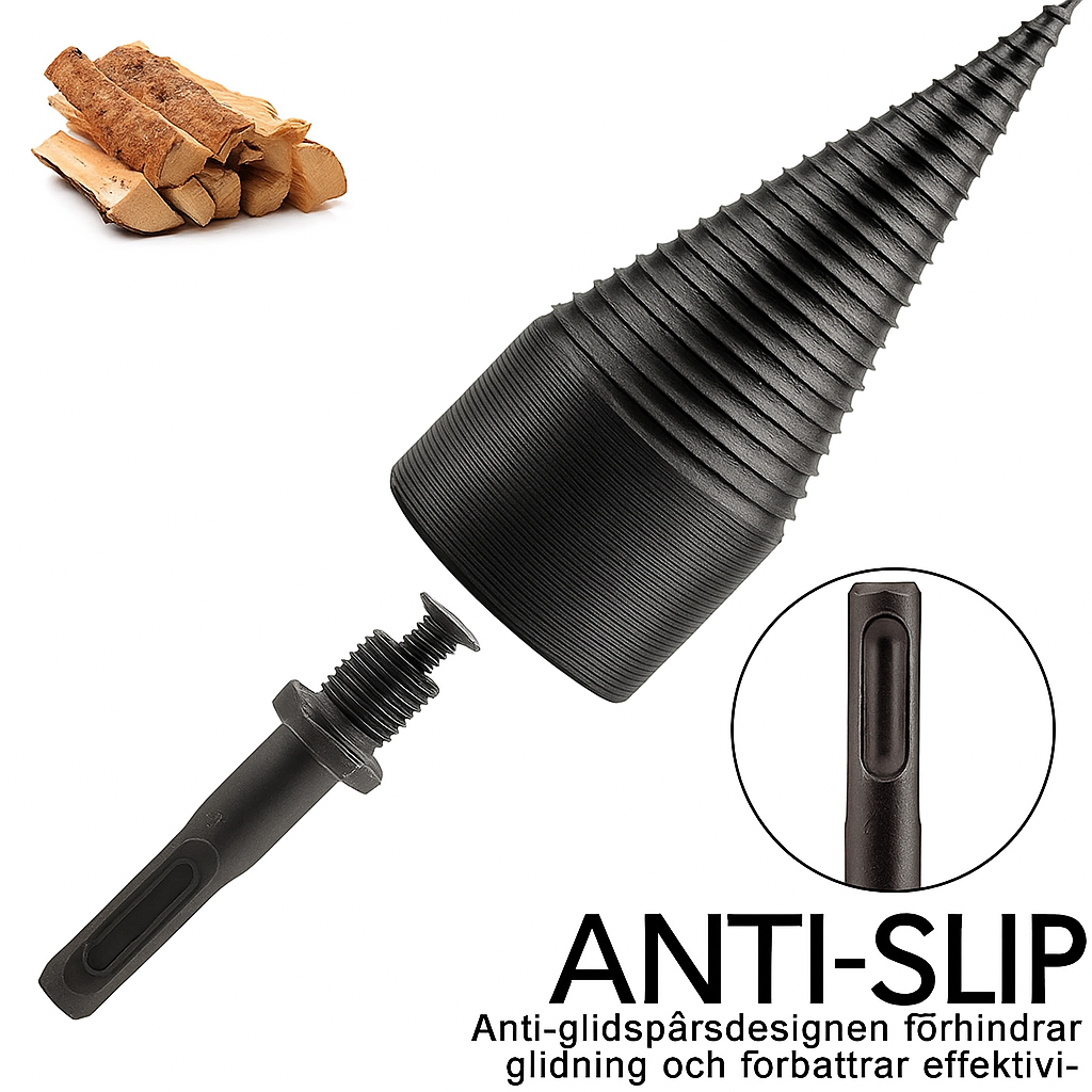 Vedklyvsborr med Sexkantsskaft