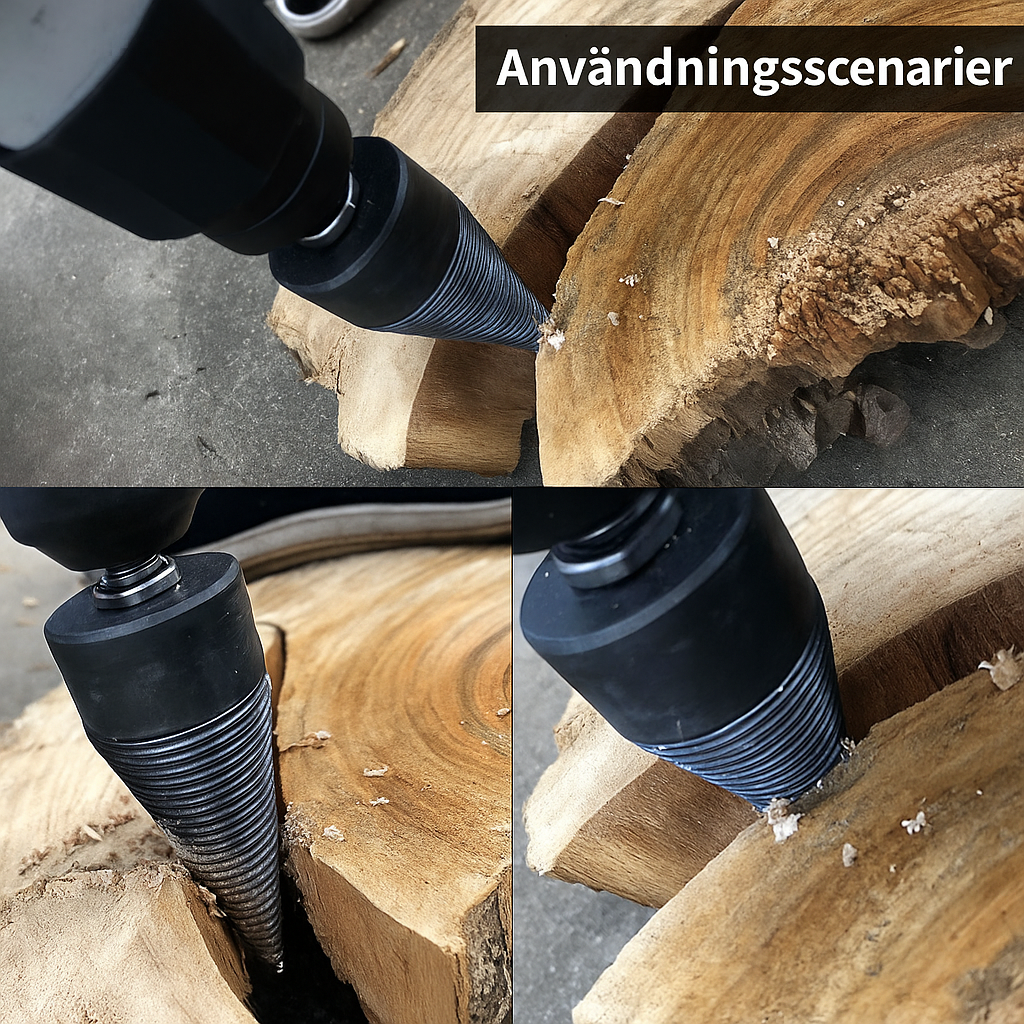 Vedklyvsborr med Sexkantsskaft