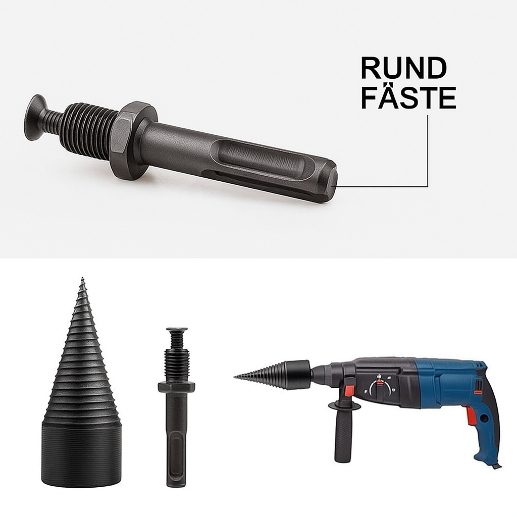 Vedklyvsborr med Sexkantsskaft