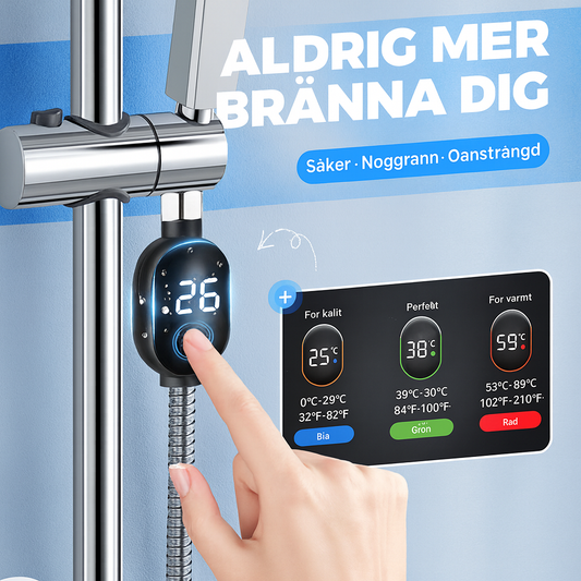 Exakt & Lättinstallerad Duschtermometer