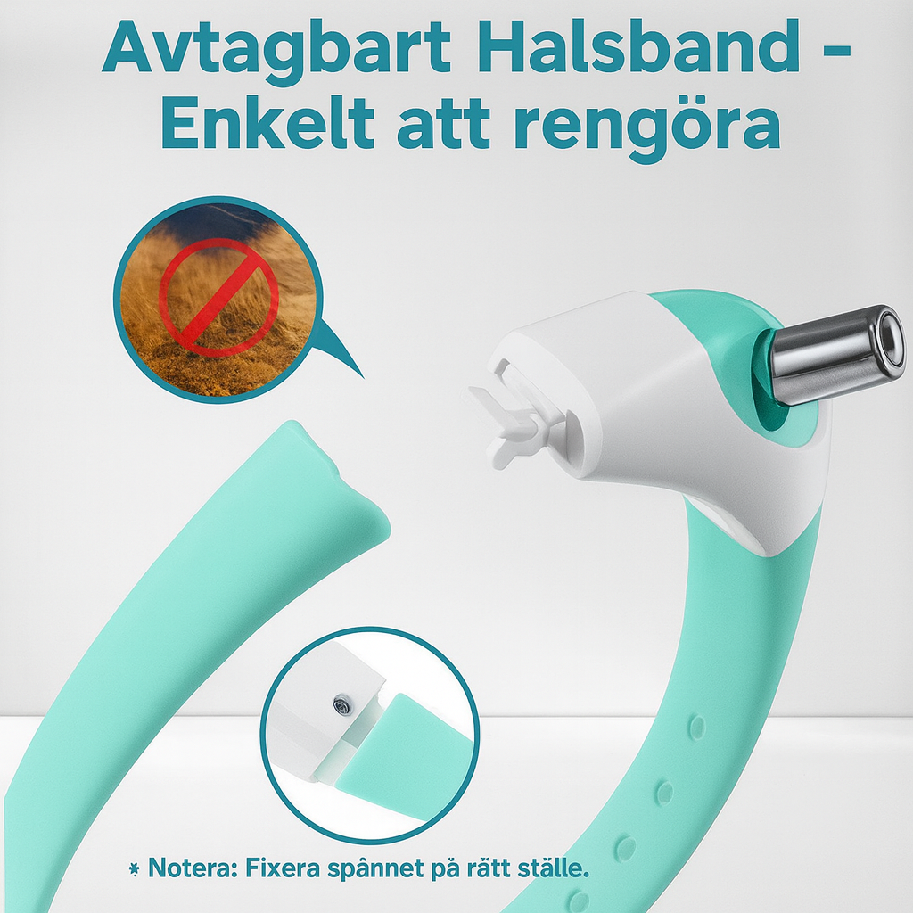 Uppladdningsbart elektroniskt halsband för katt