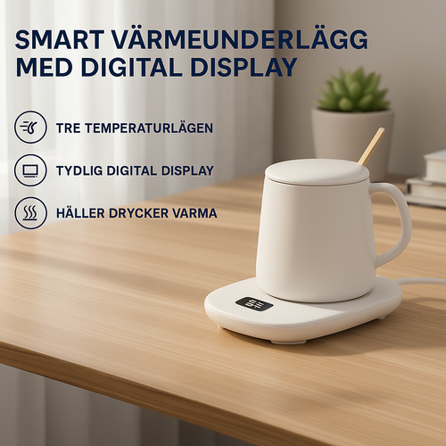 Smart Muggvärmare med Digital Display