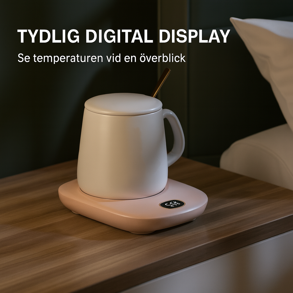 Smart Muggvärmare med Digital Display
