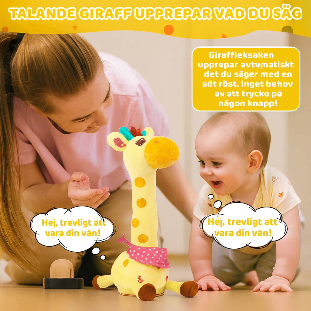 Dansande & Sjungande Giraff som Härmar Tal