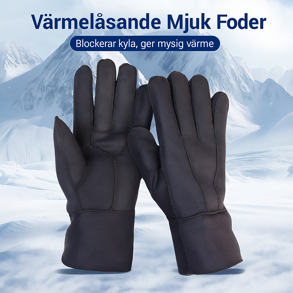 Plyschfodrade Vinterhandskar med Lång Mudd
