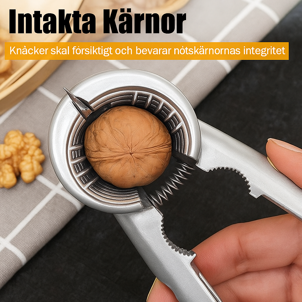 Kladdfri Nötknäppare med Trattdesign