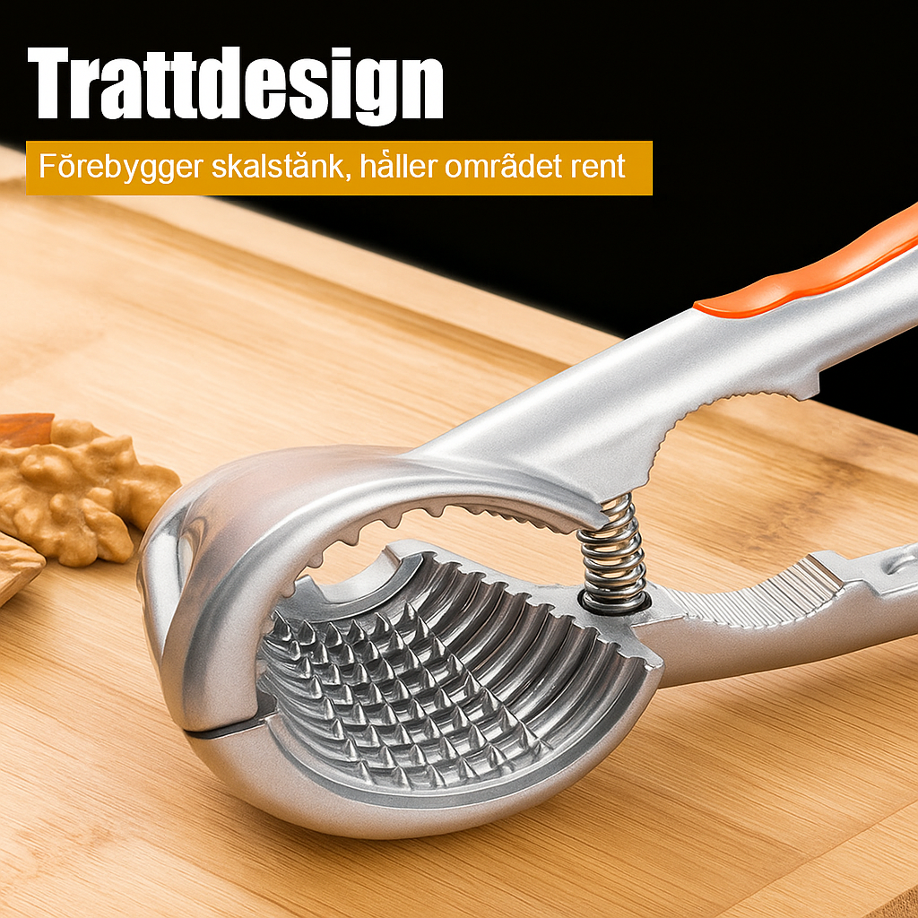 Kladdfri Nötknäppare med Trattdesign