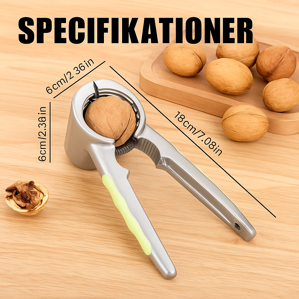 Kladdfri Nötknäppare med Trattdesign