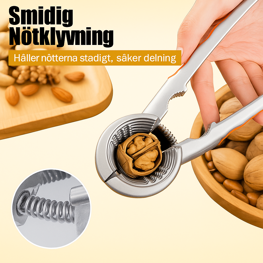 Kladdfri Nötknäppare med Trattdesign