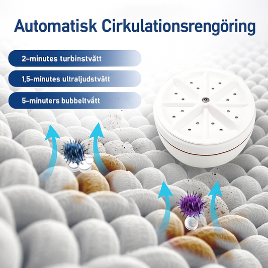 Bärbar ultraljudstvättmaskin