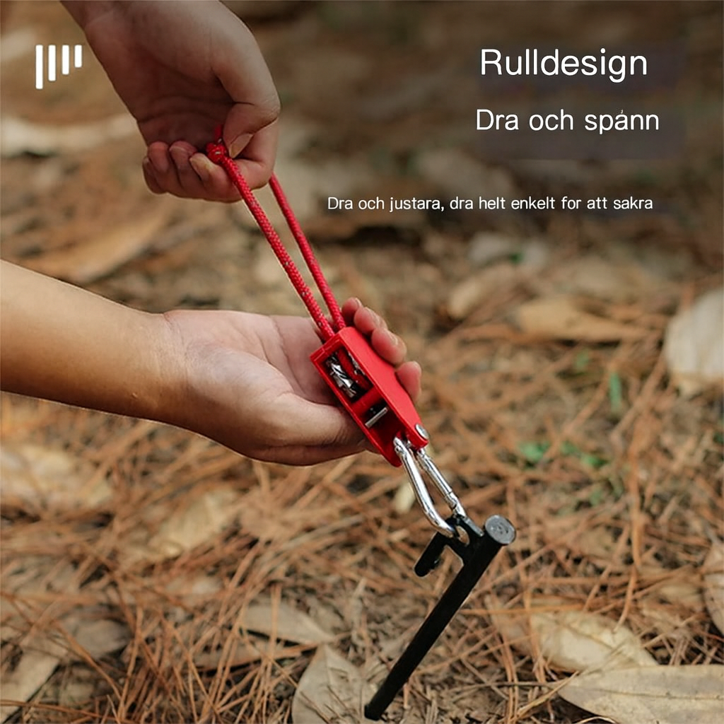 Justerbart Campingrep med Spärrfunktion & Reflex