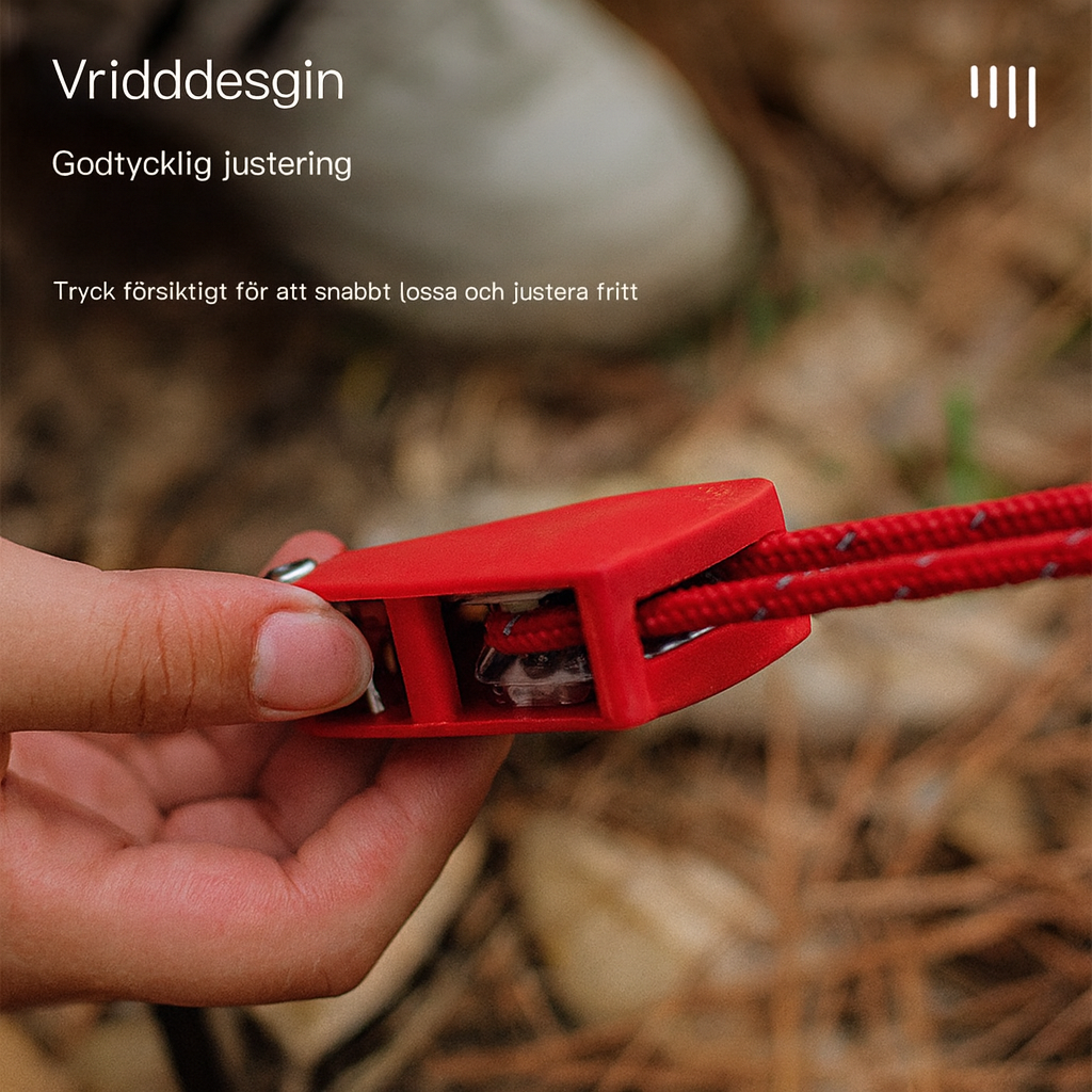 Justerbart Campingrep med Spärrfunktion & Reflex