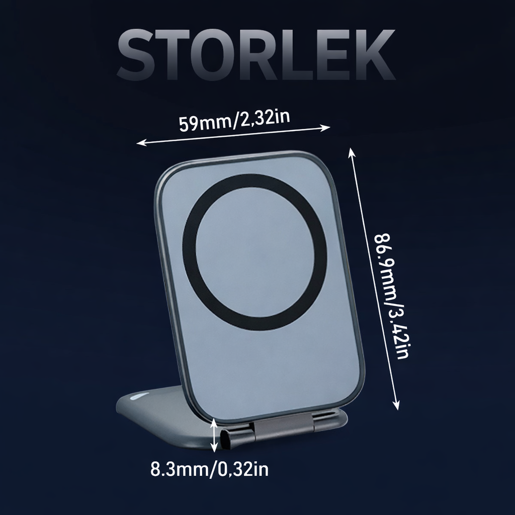 Magnetisk Bilhållare för Mobil med 270° Rotation & Antivibration