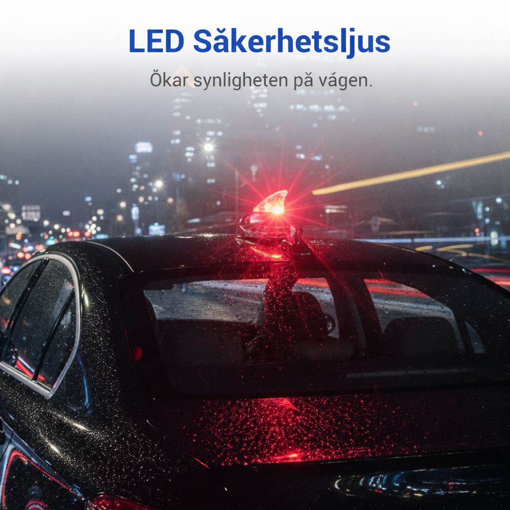 Vinddriven LED-Hajfena för Bilstyling (Batterifri)
