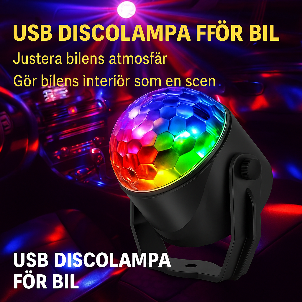 Roterande RGB-Discolampa