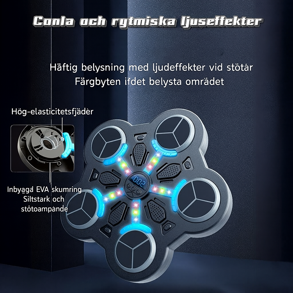 Musikboxningsmaskin med Bluetooth & LED