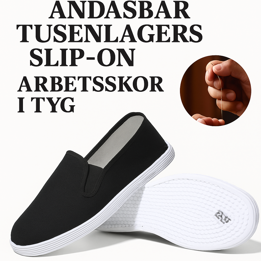 Handgjorda Herrskor i Tyg med Tusenlagersula