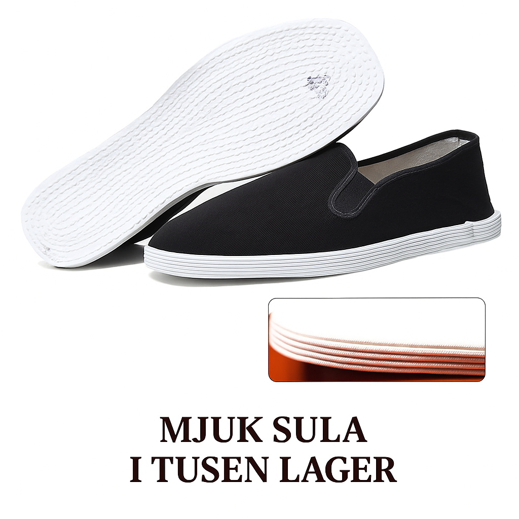 Handgjorda Herrskor i Tyg med Tusenlagersula