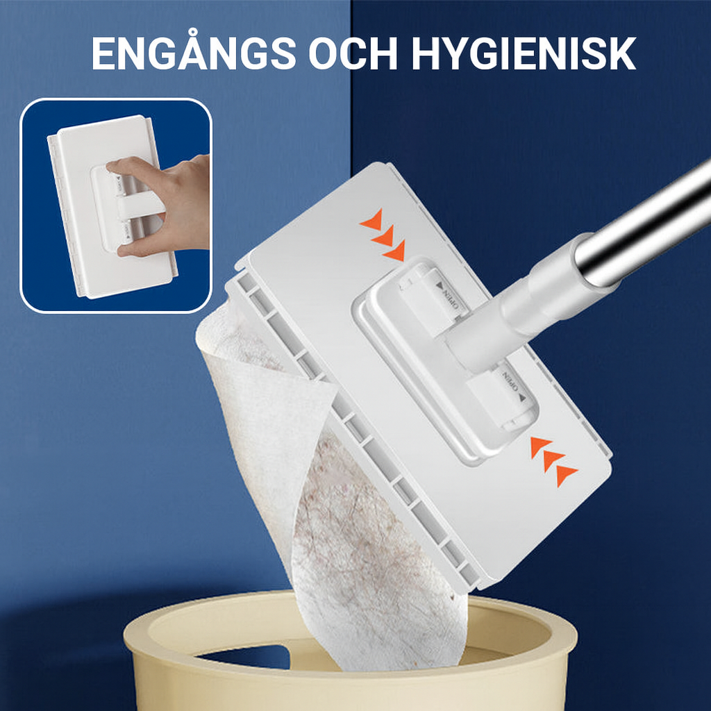 Mopp med Klämma & Långt Handtag