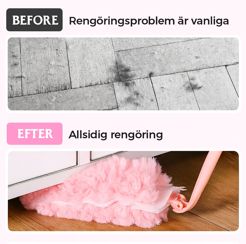 Elektrostatisk Dammvippa med 360° Rengöring & Tvättbart Huvud