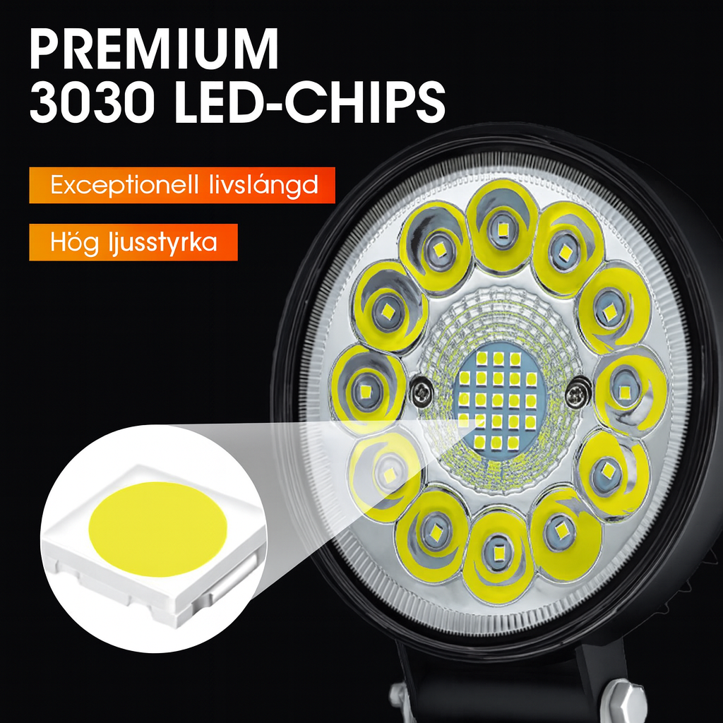 99W LED Arbetslampa 4" Rund för Offroad & Fordon