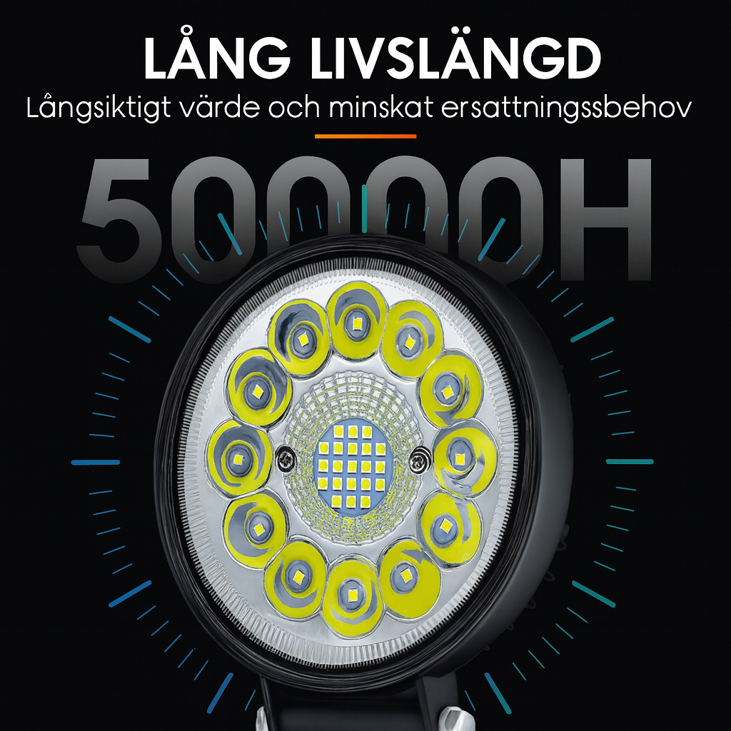99W LED Arbetslampa 4" Rund för Offroad & Fordon