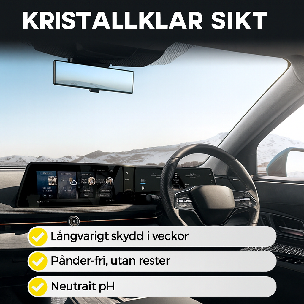 Anti-Dim Beläggning för Bilrutor, Speglar & Glasytor