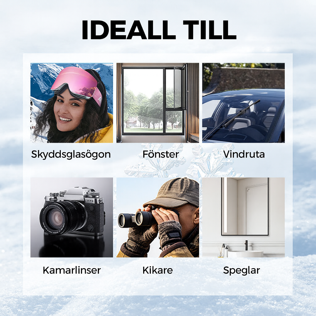 Anti-Dim Beläggning för Bilrutor, Speglar & Glasytor