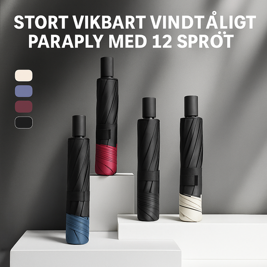Vindresistent Paraply med UV-Skydd