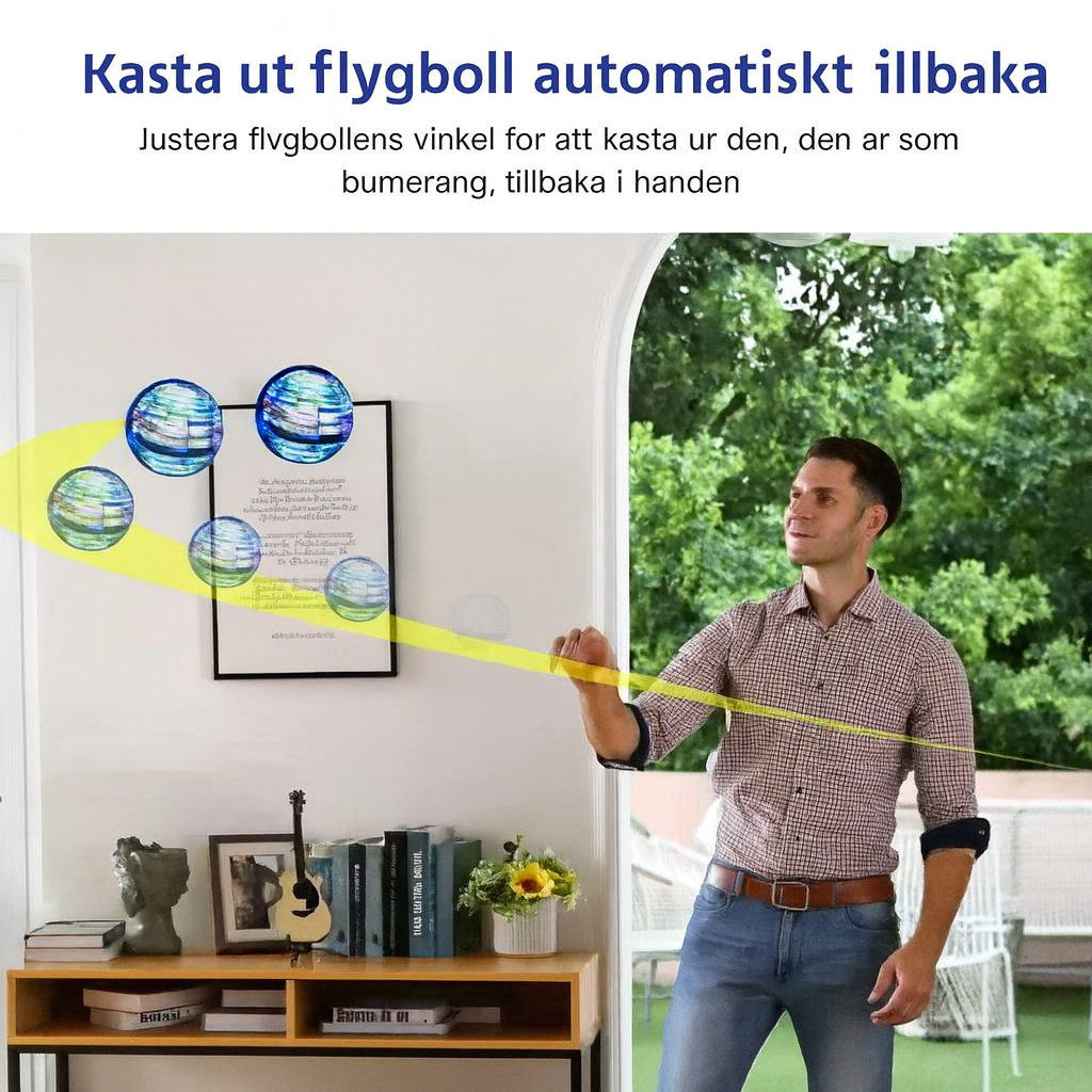 FlyingBall – Magisk Flygboll för Interaktiv Lek Inne & Ute