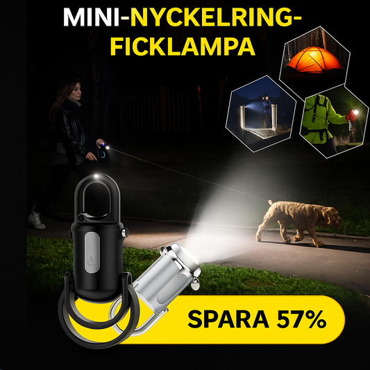 Multifunktionell Nyckelringsficklampa 1200 Lumen