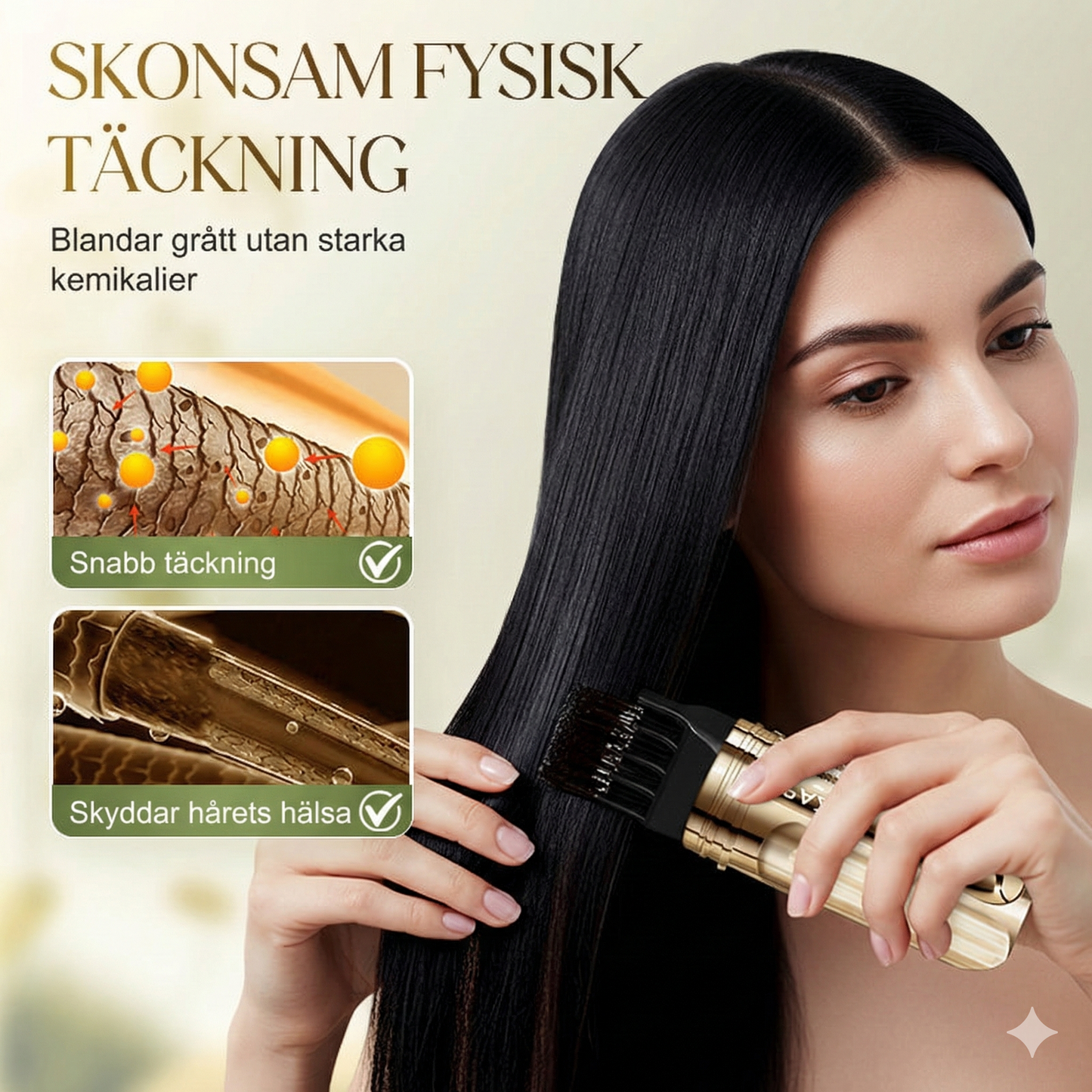 Skonsam Färgkam för Snabb Täckning av Utväxt